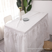 White Solid Color Plastic Pe/Peva Table Skirt